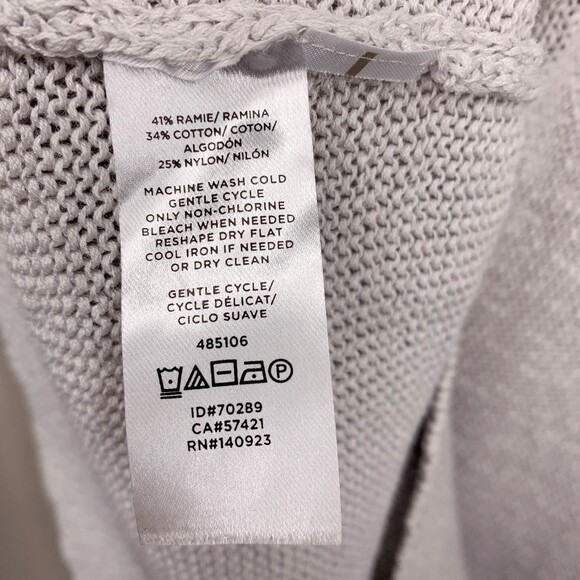 LOFT cotton blend pullover v neck sweater gray size small - Picture 8 of 9